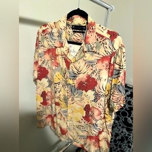 All Saints- Tropical button up short sleeve